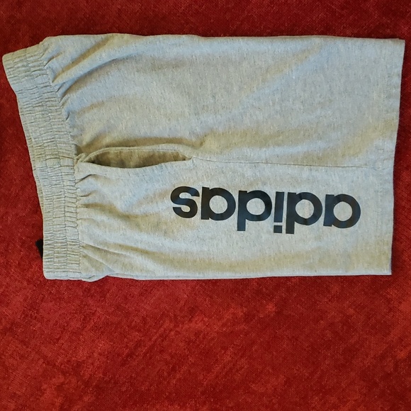 Boys Adidas Gray Athletic Shorts - Picture 4 of 6